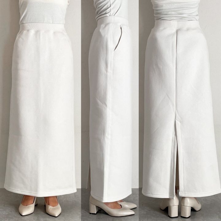 GUヘビーウェイトスウェットナロースカート Mサイズ丈感