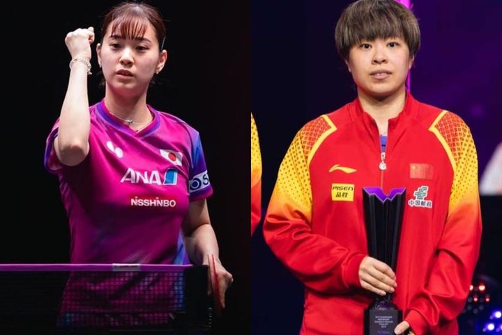 長﨑美柚、王芸迪（C）WTT