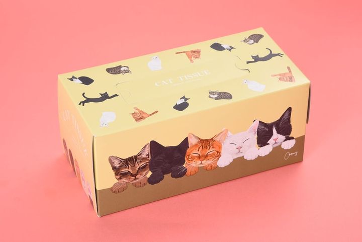 「猫専門イラストレーターCoony（クーニー）」さん監修：Coonyねこティッシュ 220組