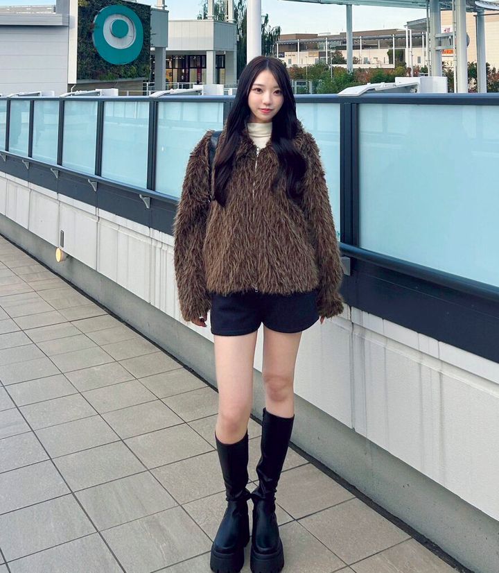 【SNAP】着太りしないファージャケット♡ 栗原果乃さん