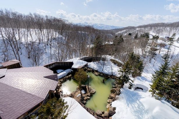 今や全国的にも希少な広さを誇る「庭園風混浴露天風呂」。圧倒的な開放感と美肌の湯の実力は、温泉愛好家や通の人にはたまらない名湯だ