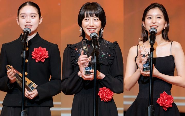 （左から）「第50回エランドール賞」授賞式に登場した高石あかり、夏帆、芳根京子 クランクイン！ width=