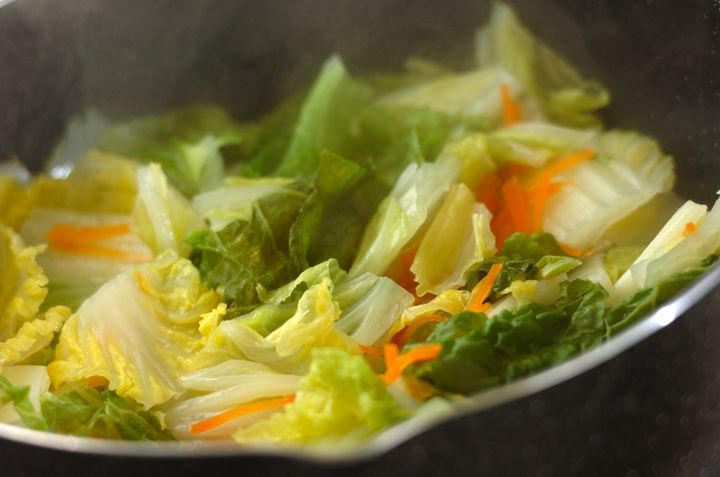 白菜の塩昆布煮の作り方1