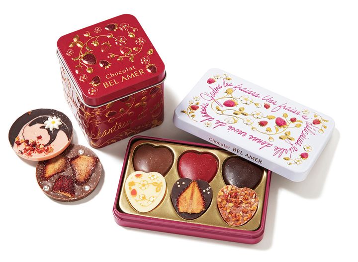 ベルアメールの、イチゴの魅力が詰まった可愛いチョコレートアソート