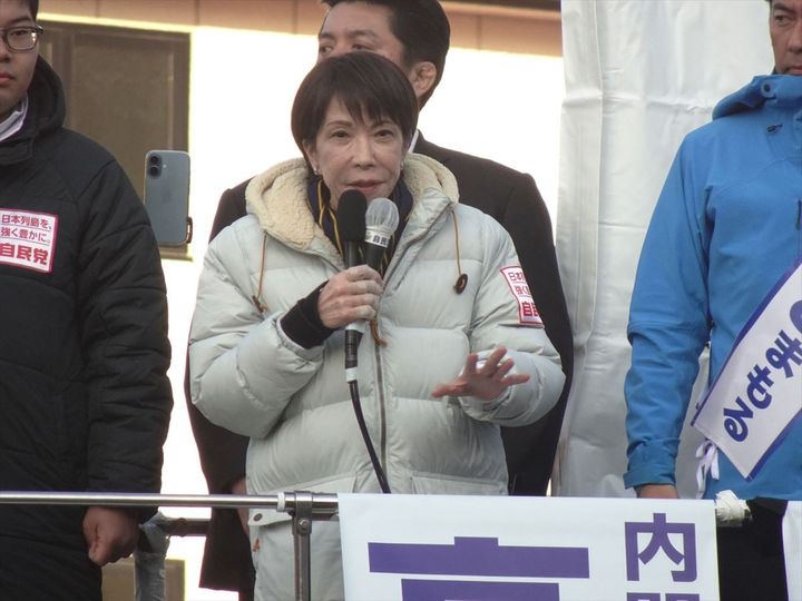 高市早苗首相（2026年2月撮影、時事）