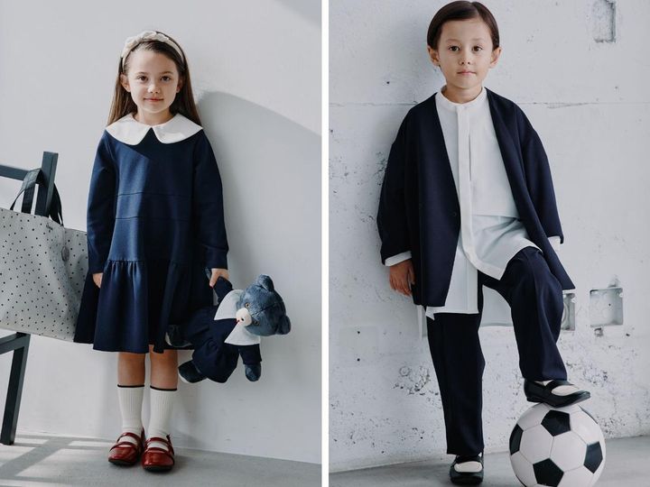 画像: 左｜ワンピース￥14,300、右｜ジャケット￥18,700 出典：イエナ アンファン