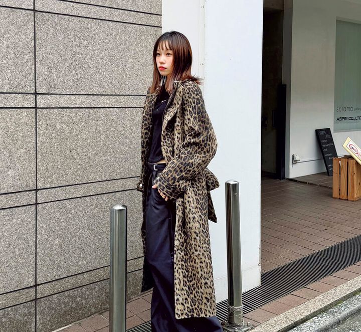 【SNAP】写真映えするレオパード柄コート♡ 服部天音さん 