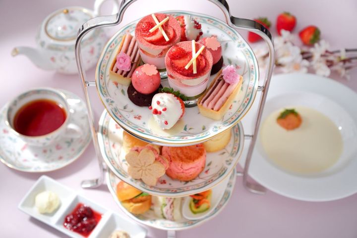 「桜×ストロベリーアフタヌーンティー」イメージ