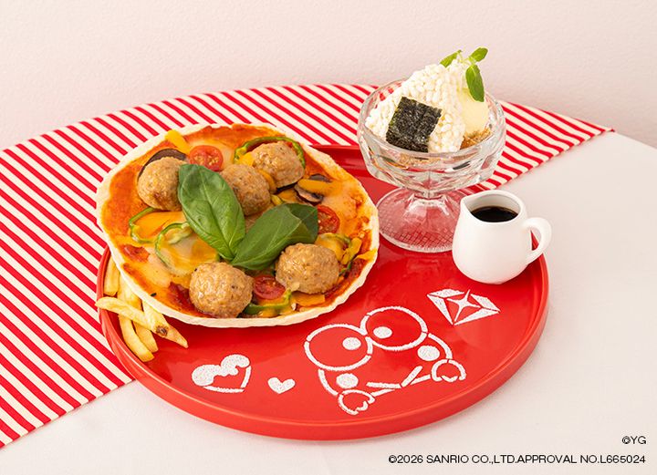 YOSHI×DOYOUNG×ケロッピのピザ＆アフォガードグラスプレート