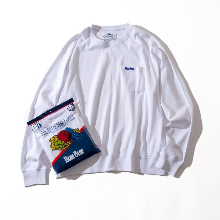 「ロンTの傑作はBLUE BLUEで見つかる」フルーツオブザルームとのコラボ作はニットライクな至高の着心地