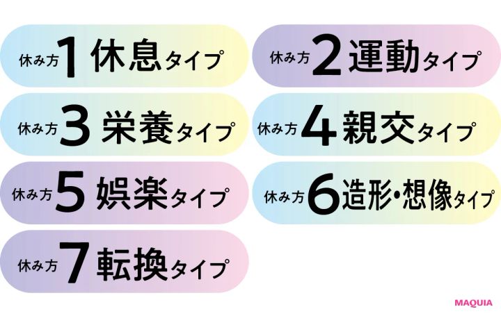 【性格別】ぴったりな休み方7タイプ！寝るだけでは疲れが取れないって知ってた？