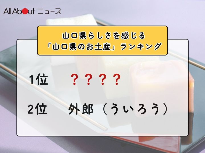 All About ニュース編集部が全国250人を対象に実施した「都道府県らしさを感じるお土産に関するアンケート」の調査結果から、山口県らしさを感じる「山口県のお土産」ランキングを発表！ 2位「外郎（御堀堂）」を抑えた1位は？ ※画像はイメージです