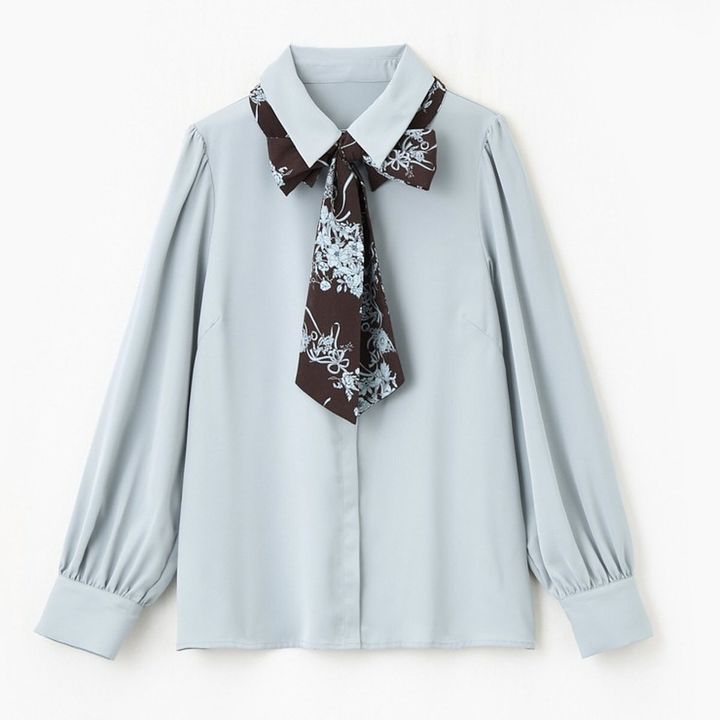 しまむらのスカーフリボンブラウス（SUNNY HOUSE）