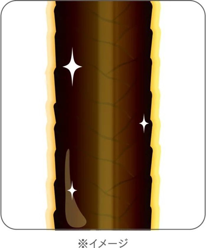 髪に密着するイメージ