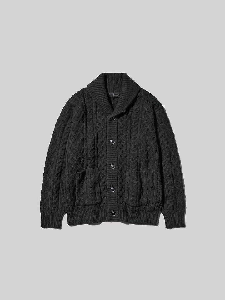 GUのケーブルショールカラーカーディガン ENGINEERED GARMENTS