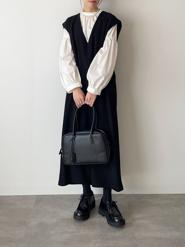 黒ワンピースコーデ3