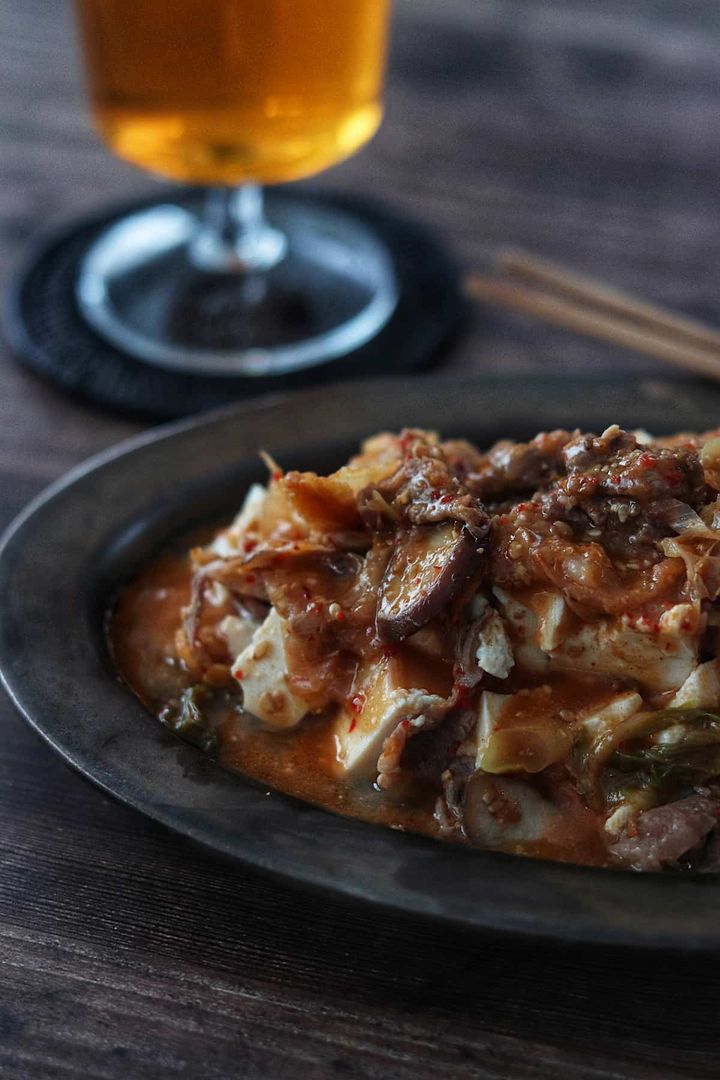 韓国風牛キムチ豆腐1