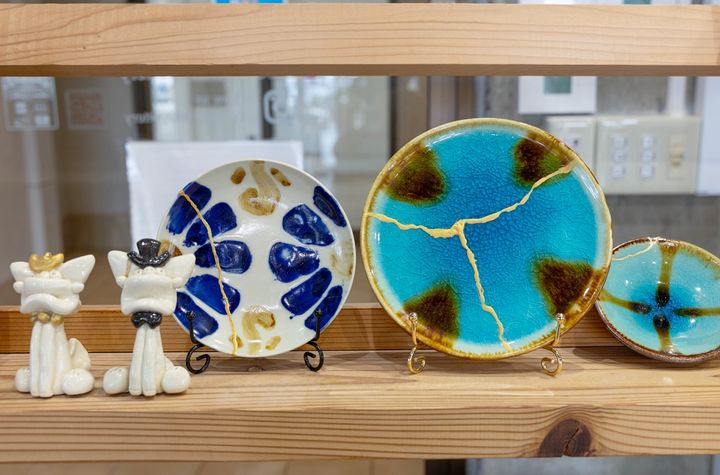 金継ぎをした器は、まるで芸術作品にように美しい