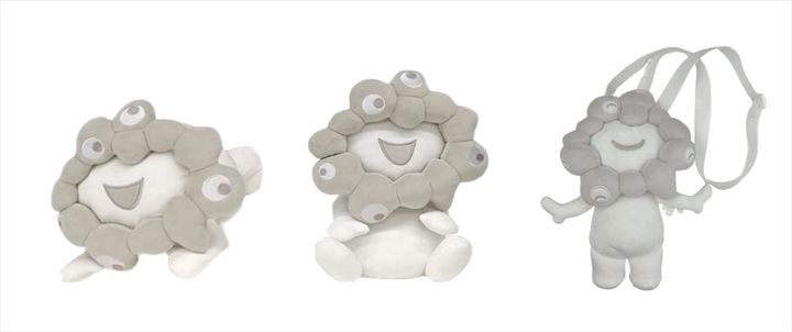 「EXPO2025 ミャクミャク お手玉風ぬいぐるみ／這型ぬいぐるみ／全身ぬいぐるみポーチ（白ミャクミャクVer．）」