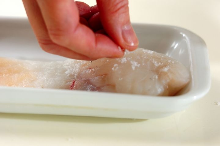 魚介のクリーム茶碗蒸しの下準備1