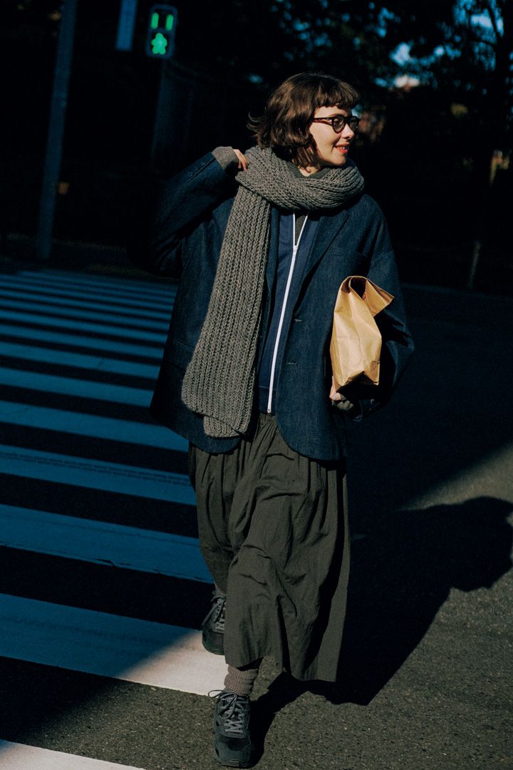 ネイビーとグレーをバイカラーにして。ちょっとの工夫でおしゃれになる【本日のFUDGE GIRL-2月8日】