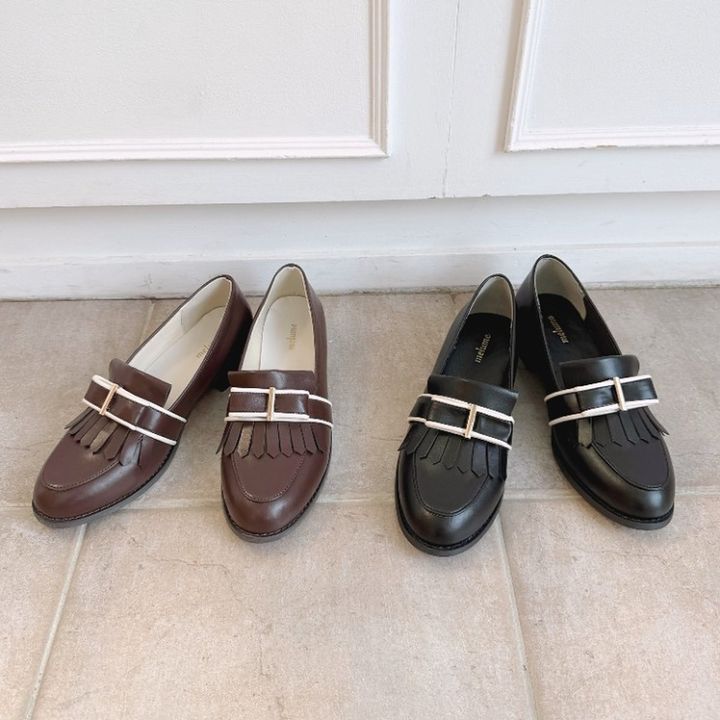 しまむらのバイカラーリボンローファー（maki）