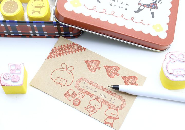 宝島社ムック付録のmizutamaのクッキーみたいなはんこと缶のセットBOOK8