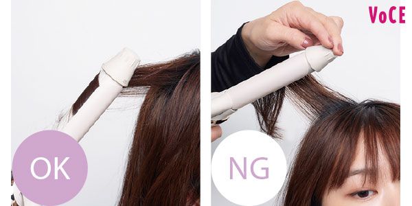アイロンの巻き方 OK／NG