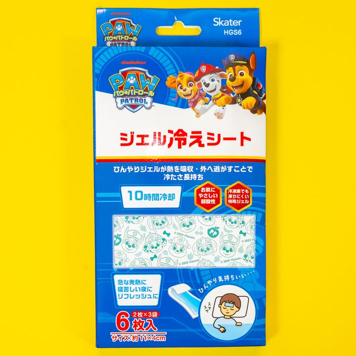 スケーター『パウ・パトロール』ジェル冷えシート（パッケージ）