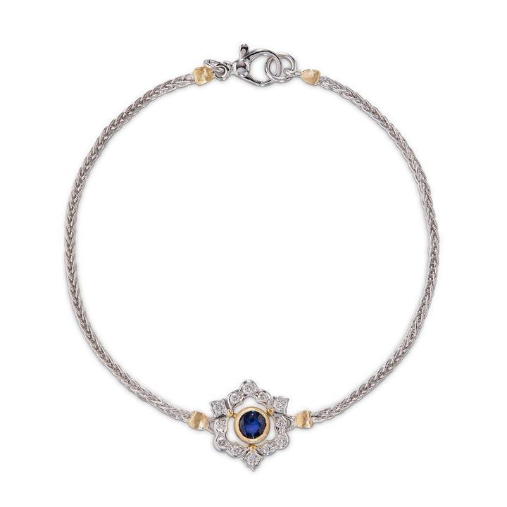 「ギルランダ カラー」ブレスレット（WG×YG×ブルーサファイア）￥1,375,000