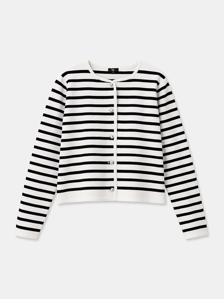 PLSTのコットンブレンドカーディガン