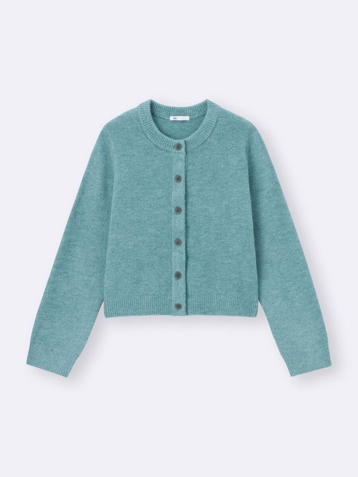 2026gu値下げパフニットクルーネックカーディガン