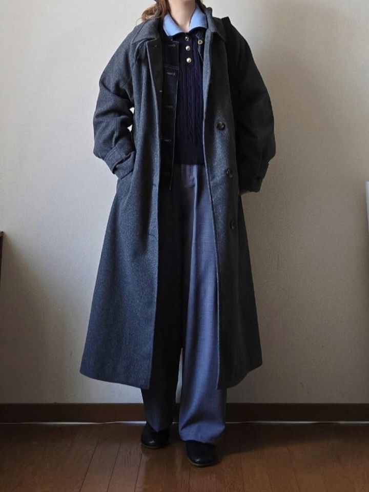 ロングコートコーデ3
