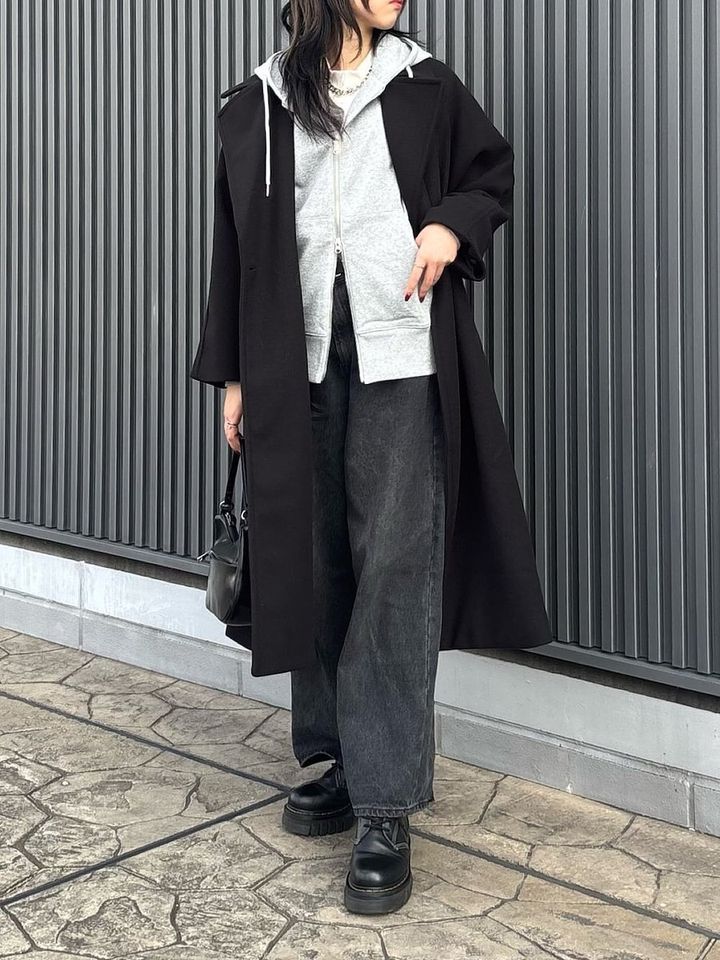 ロングコートコーデ2