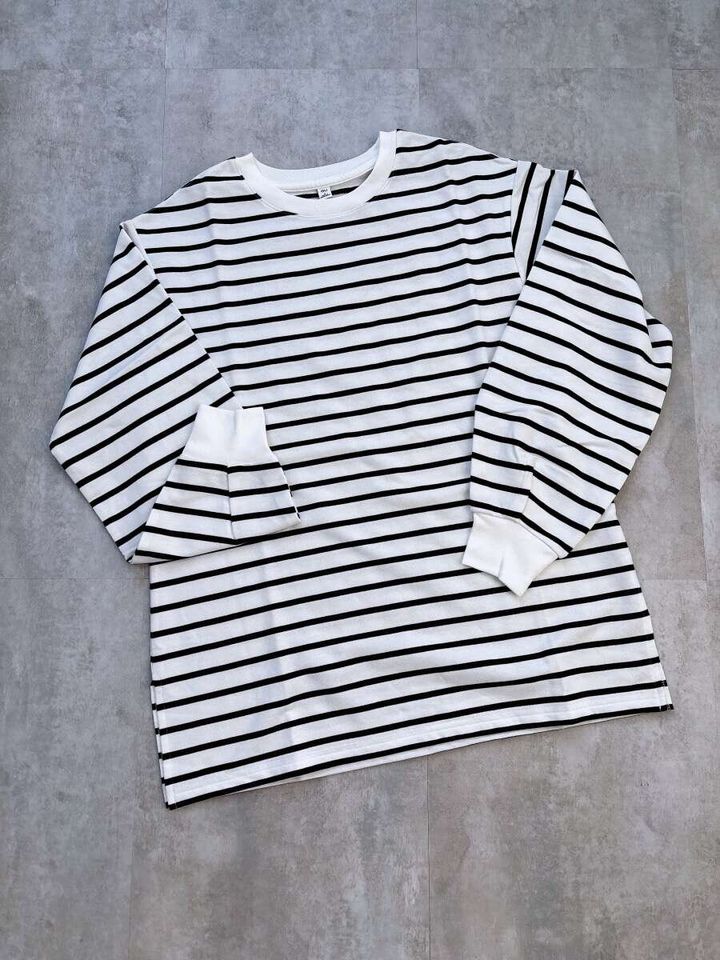 GUライトスウェットボーダーオーバーサイズT