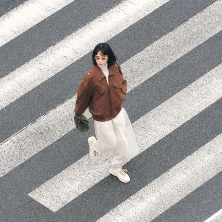 透け感レイヤードスカートの着まわし今