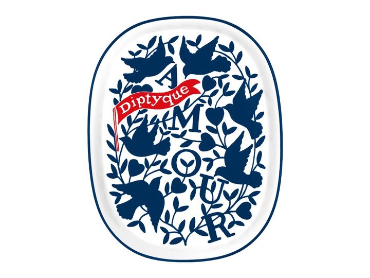 オーバルトレイ ブルーハート