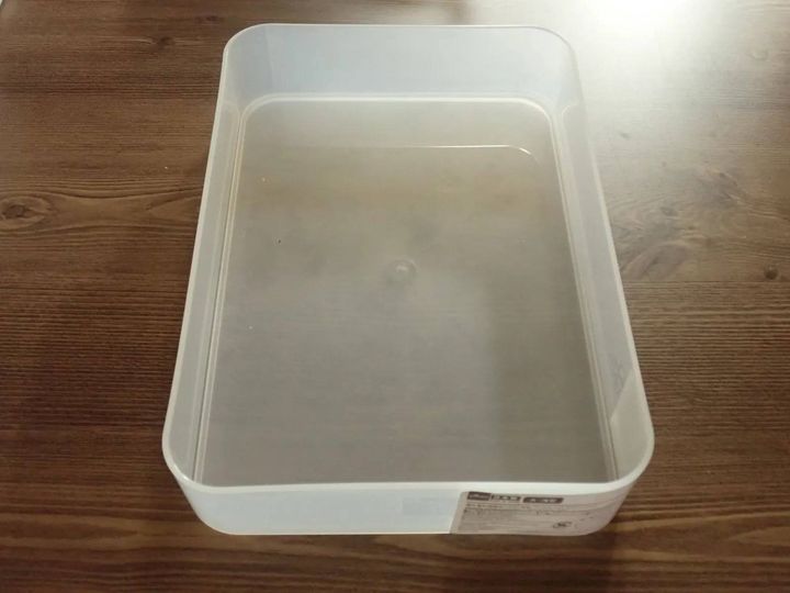 DAISO(ダイソー)：積み重ね収納ボックス(浅型、15.2cm×21.5cm×4.3cm)