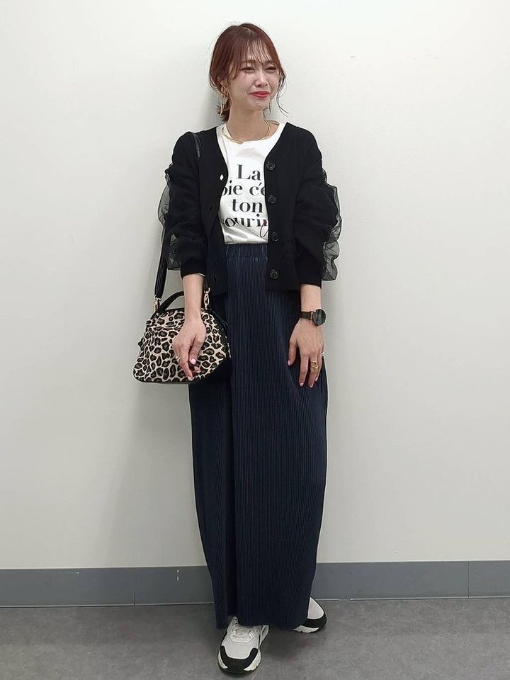 グローバルワークのチュールドッキングカーディガン