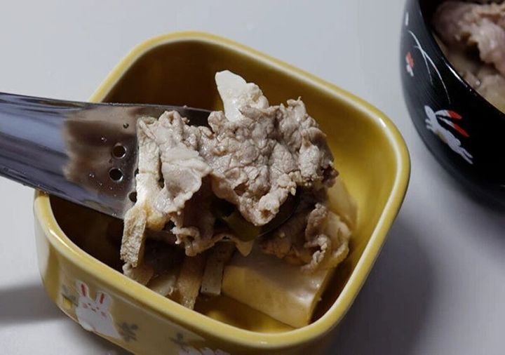 ダイソー 盛り付け穴あきレンゲスプーン 使用例