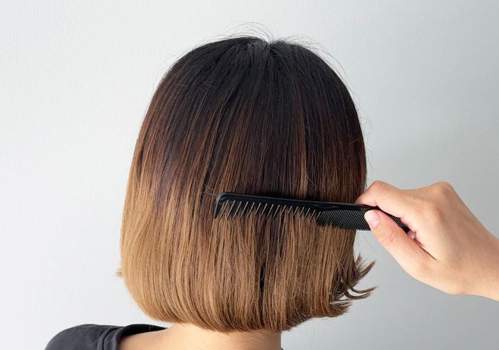 左右で目の粗さが違うコーム 粗目 使用例