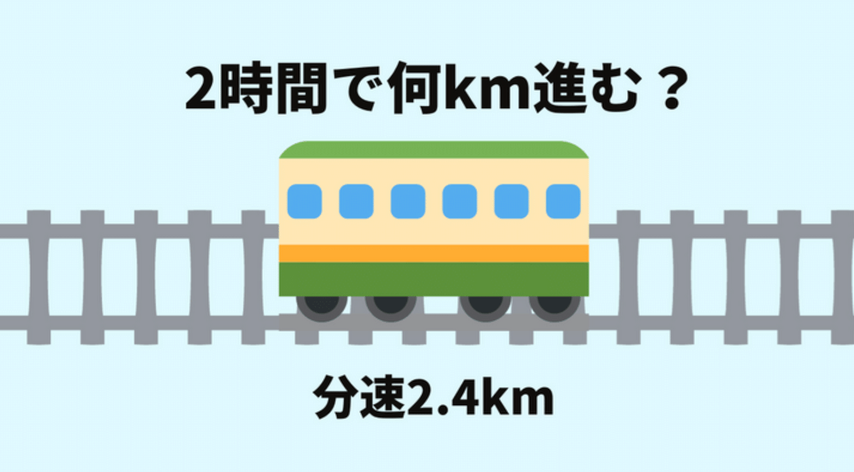 分速2.4kmで2時間進むと何km？【大人も迷う速さの問題】 | TRILL【トリル】