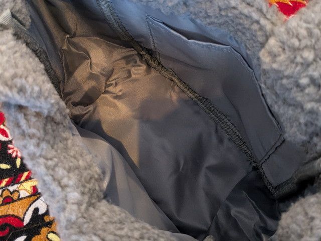 CITEN シテン クリアポケット付き もふもふボアバッグ 内側 グレー裏地 内ポケット