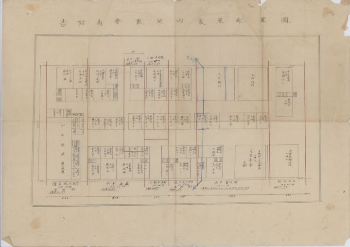 吉村商会敷地内建物配置図 1951年頃 吉村商会所蔵