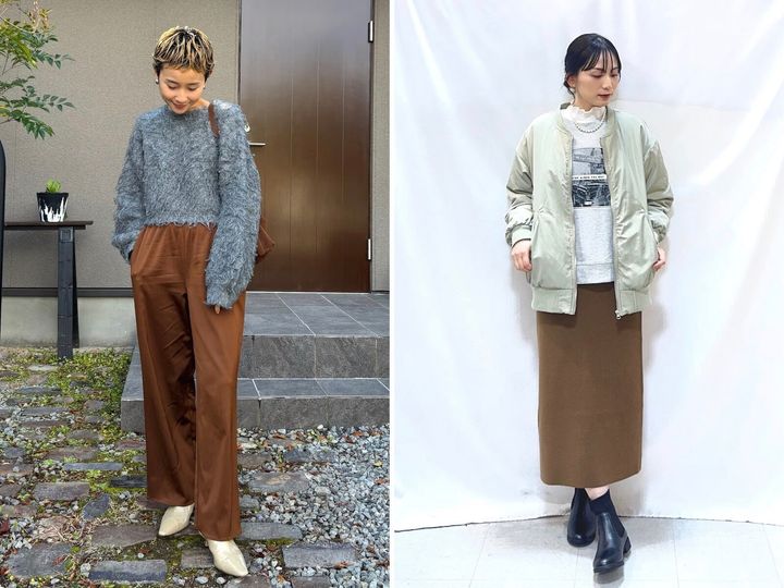 Z世代のファッショントレンド「グラノーラ・ガール」とは、山ガールの進化系。グラノーラのように、ブラウン系を基調にナッツやドライフルーツのような彩りを添え、ミルクのようなホワイト系を組み合わせると、グラノーラ・ガールコーデが完成します。