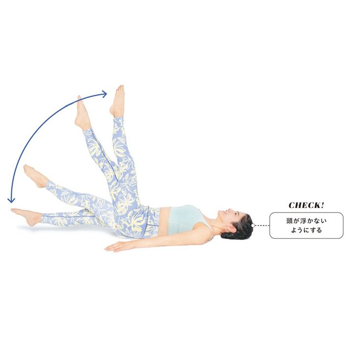 2. 脚をパタパタ動かしながら上げ下げする