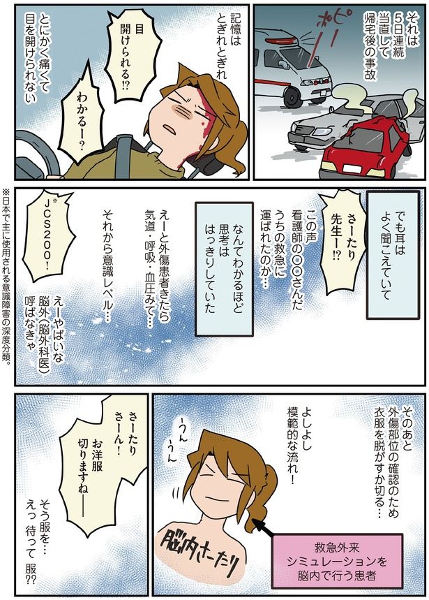 5日連続当直して帰宅後の事故 （C）さーたり／KADOKAWA