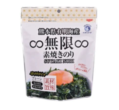 「瀬戸内海産∞無限∞やみつきのり のどぐろだし塩味」発売中。無限に食べられるほど飽きない美味しさ