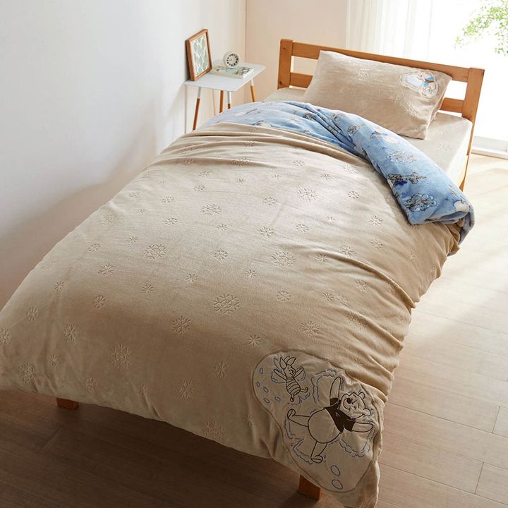 マイクロファイバーの布団カバーセット プーさん