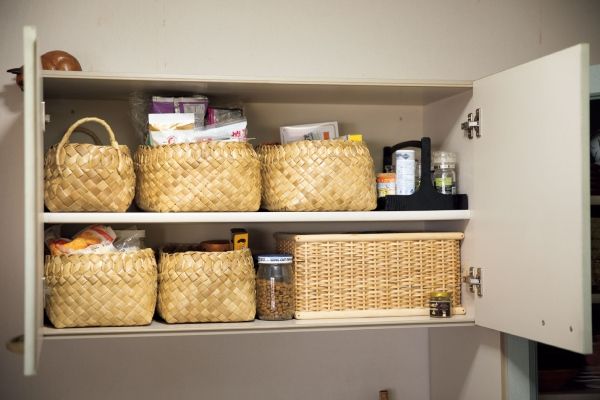 食材の置き場は小さく